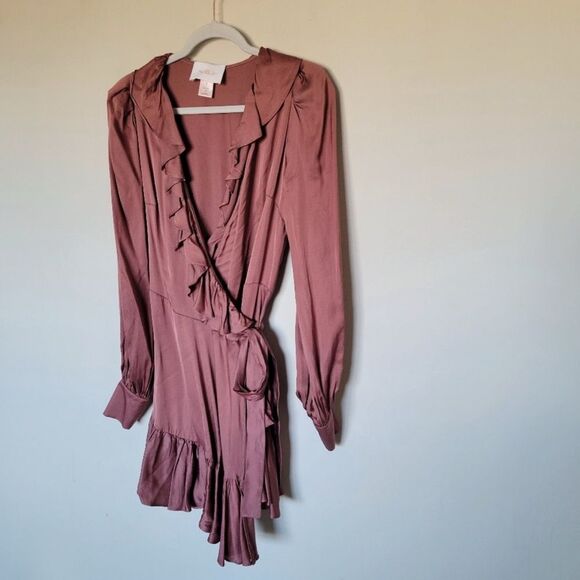 Selkie Brown Wrap Dress size S - Picture 7 of 13